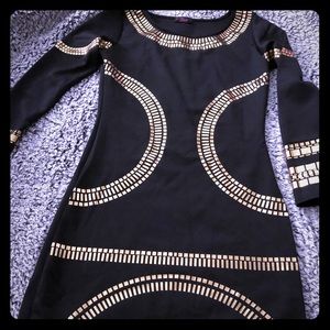 Gold and black dress